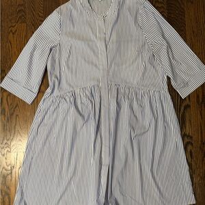 Tuckernuck Blue and White Striped Royal Shirt Dress